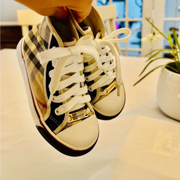 Burberry Unisex Check high top sneakers-100% Authentic BURBERRY - Picture 11 of 16